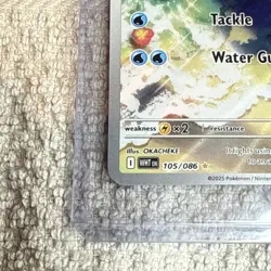 Oshawott Illustration Rare Water Holo SV White Flare #105/086 Pokemon TCG - Image 2