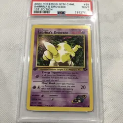 2000 Pokemon Gym Challenge 1st Edition Sabrina's Drowzee 95/132 PSA 9 Mint - Image 2