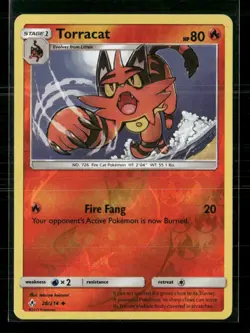 Torracat 28/214 Uncommon Unbroken Bonds Pokemon Reverse Holo Near Mint - Image 1