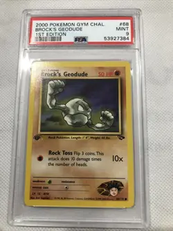 2000 POKEMON GYM CHALLENGE 1ST EDITION #68 BROCK'S GEODUDE PSA 9 A3236533-667 - Image 1