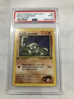 2000 POKEMON GYM CHALLENGE 1ST EDITION #68 BROCK'S GEODUDE PSA 9 A3236533-667 - Image 2