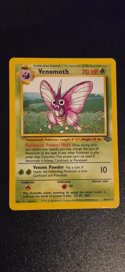 Venomoth 29/64 Unlimited Rare Jungle Pokemon DMG - Image 1