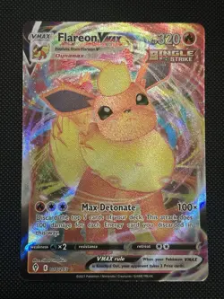 Pokemon TCG Flareon Vmax SWSH07: Evolving Skies 018/203 Ultra Rare - Image 1