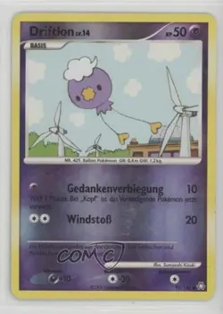 Drifloon German Reverse Foil Pokemon Diamond & Pearl Legends Awakened #92 2008 - Image 1