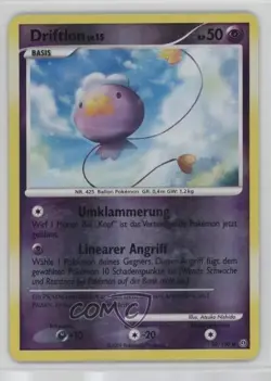 Drifloon German Reverse Foil Pokemon Diamond & Pearl Stormfront #58 2008 - Image 1