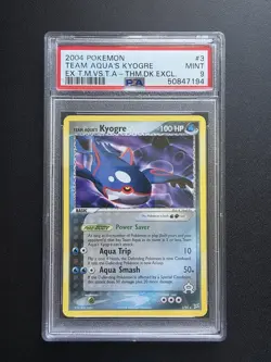 Team Aquas Kyogre Team Magma VS. Team Aqua 3/95 PSA 9 Pokemon Karte Englisch - Image 1