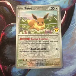 Pokemon Eevee - 074/131 Pokemon Day Promo Reverse Holo 1 Swirl - Image 1