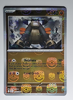 Pokemon Terrakion 054/086 Master Ball Holo White Flare NM - Image 1