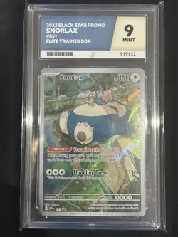 Pokemon TCG Snorlax SVP 051 Ace 9 Black Star Promo 151 set - Image 1