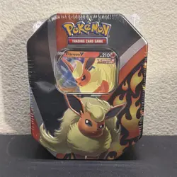 Pokemon TCG Eevee Evolutions Tin Flareon V- FACTORY SEALED - Image 1