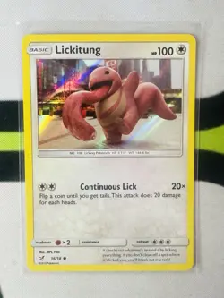 2019 Pokemon TCG Detective Pikachu Holo Lickitung 16/18 - Image 1