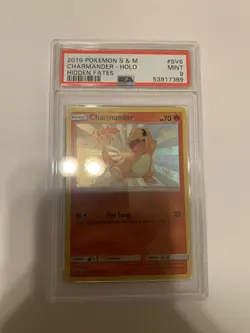 2019 Pokemon S&M Hidden Fates Charmander SV6 Shiny Holo PSA 9 Mint 🔥 - Image 1