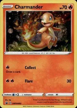 Charmander SWSH092 Holo Promo Sword & Shield Promo Pokemon - Image 1