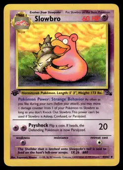 1999 Classic - Fossil First 1st Edition UNplayed Slowbro #43 - Image 1