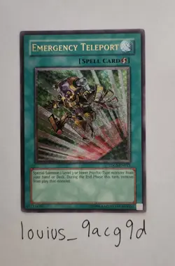 Yu-Gi-Oh! Emergency Teleport TDGS-EN053 Ultimate Rare Near Mint - Image 1