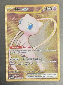 Mew EX 151 Gold Metal Card 205/165 SV: Scarlet & Violet UPC Promo Card Mint NM 1 - Image 1