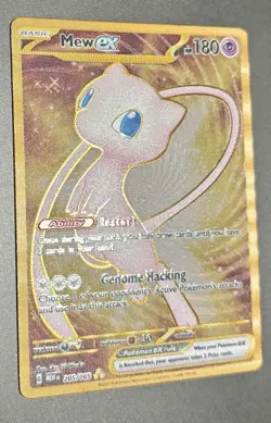 Mew EX 151 Gold Metal Card 205/165 SV: Scarlet & Violet UPC Promo Card Mint NM 1 - Image 3