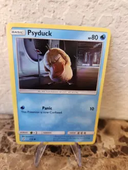 POKEMON detective card Psyduck 7/18 Detective Pikachu 2019 Holo Foil - Image 1