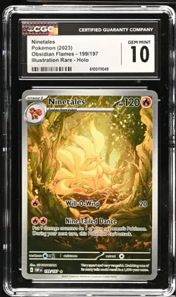 Ninetales 199/197 Illustration Rare Obsidian Flames Pokemon Card CGC 10 - Image 1