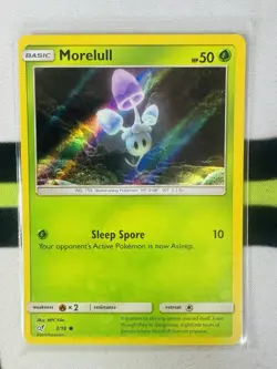 Pokemon Morelull 3/18 Detective Pikachu Common Basic HP50 Holo English Card - Image 1