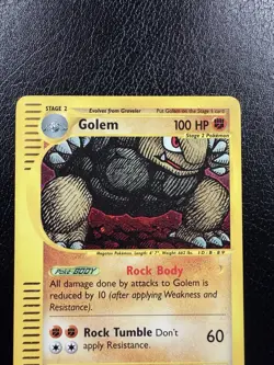 Pokemon TCG Golem Expedition Base Set Holo Rare Card 14/165 LP - Image 2