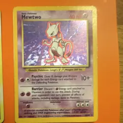 Pokemon Mew & Mewtwo Holo Basic Cards DPBP#182/Base Set 15/132 10/102 2007 Lot - Image 4