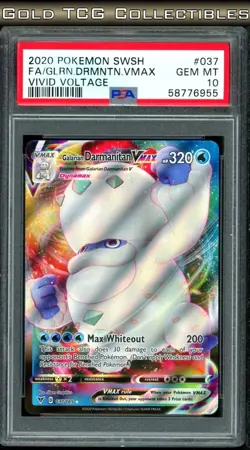 PSA 10 ⭐Pokemon Galarian Darmanitan VMA 037 Vivid Voltage Full Art Graded Card - Image 1