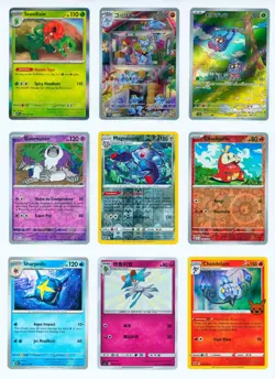 9x Pokemon Card Lot: French/Japanese Full Art VMAX Cards: Tangela, Machoke - Image 1