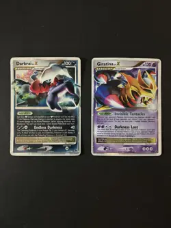 Pokemon TCG Darkrai LV.X 104/106 and Giratina LV X DP 38 Promo - Image 1