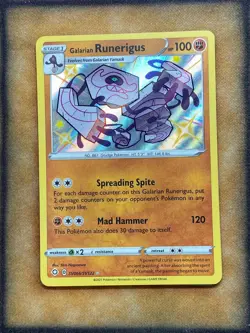 Pokemon Galarian Runerigus SV066/SV122 Shining Fates Shiny Vault Shiny Holo NM - Image 1