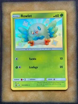 Pokemon Rowlet SV2/SV94 Hidden Fates Shiny Vault Shiny Holo Rare NM - Image 1