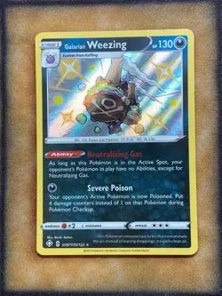Pokemon Galarian Weezing SV077/SV122 Shining Fates Shiny Vault Shiny Holo NM - Image 1