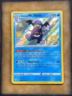 Pokemon Galarian Mr. Rime SV021/SV122 Shining Fates Shiny Vault Shiny Holo NM - Image 1