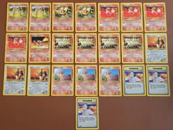 Pokemon Gym Heroes Blaine Lot (22 Cards) Vintage WOTC – Damaged/Creased - Image 1