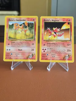 Pokemon Gym Heroes Blaine Lot (22 Cards) Vintage WOTC – Damaged/Creased - Image 3