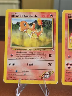 Pokemon Gym Heroes Blaine Lot (22 Cards) Vintage WOTC – Damaged/Creased - Image 4