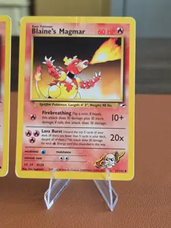 Pokemon Gym Heroes Blaine Lot (22 Cards) Vintage WOTC – Damaged/Creased - Image 5