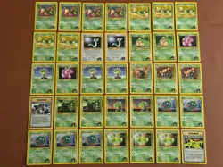 Pokemon Gym Heroes Erika Lot (35 Cards) Vintage WOTC – Damaged/Creased - Image 1
