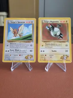 Pokemon Gym Heroes Lt. Surge Lot (25 Cards) Vintage WOTC – Damaged/Creased - Image 3