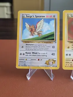 Pokemon Gym Heroes Lt. Surge Lot (25 Cards) Vintage WOTC – Damaged/Creased - Image 4