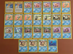 Pokemon Gym Heroes Misty Lot (25 Cards) Vintage WOTC – Damaged/Creased - Image 1