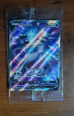 Pokemon TCG Mewtwo V SWSH229 Pokemon GO Promo Full Art SEALED - Image 1