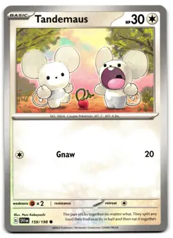 Tandemaus 159/198 - 🌊 Scarlet & Violet Common Pokemon TCG 🖤 - LP - Image 1