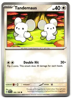 Tandemaus 160/198 - 🌊 Scarlet & Violet Common Pokemon TCG 🖤 - LP - Image 1
