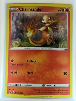Charmander SWSH092 SWSH: Black Star Promo Card Holo (Lightly Played) - Image 1