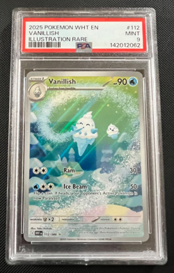 Pokemon Vanillish White Flare 112/086 Illustration Rare PSA 9 - Image 1