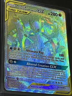Arceus & Dialga & Palkia GX Secret Rare 258/236 Pokemon Cosmic Eclipse (NM) - Image 2