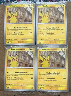 Pokemon x National History Museum: Pikachu At The Museum Promo Sealed x 4 - Image 1