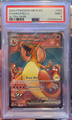 2023 POKEMON MEW EN-151 ULTRA RARE #183 CHARIZARD EX PSA 9 - Image 1