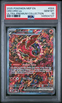 2025 POKEMON MEP EN-ME BLACK STAR PROMO #024 ORICORIO EX PSA 10 - Image 1